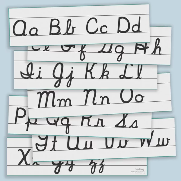 poster spalding cursive alphabet letter line