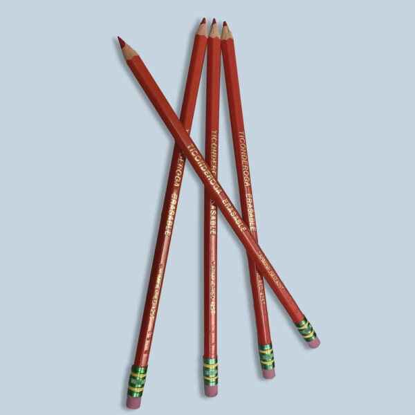 red hexagonal pencils with erasers pen.jpg