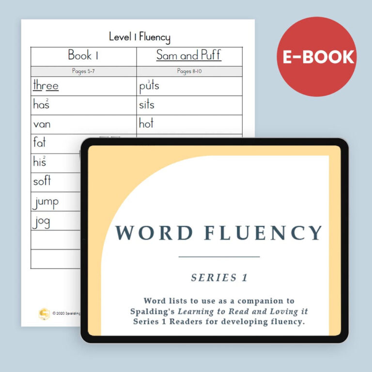 Word Fluency Series 1 Downloadable Resource WF1D – Spalding Education